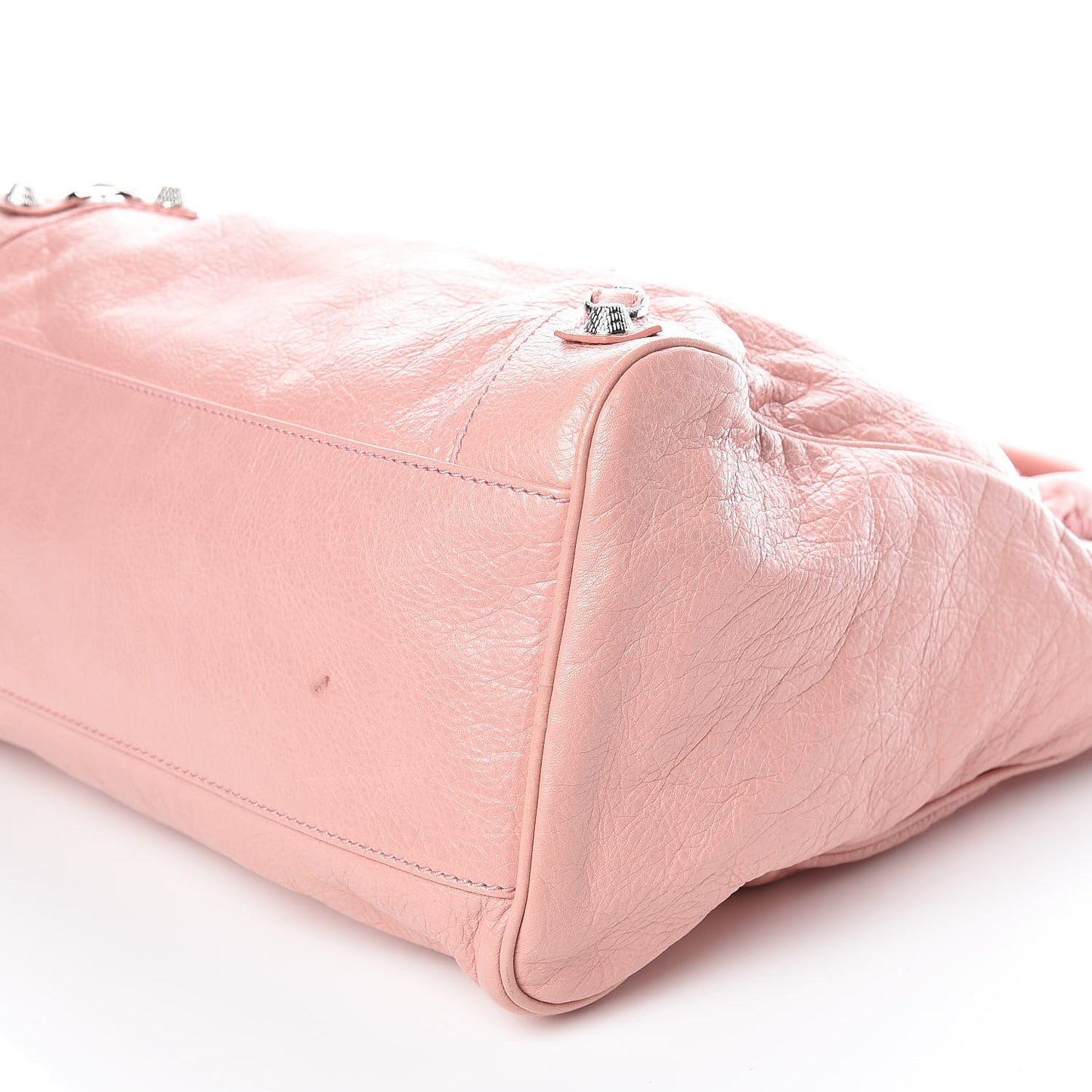 Agneau Giant 12 Silver Hardware Velo Rose Peche