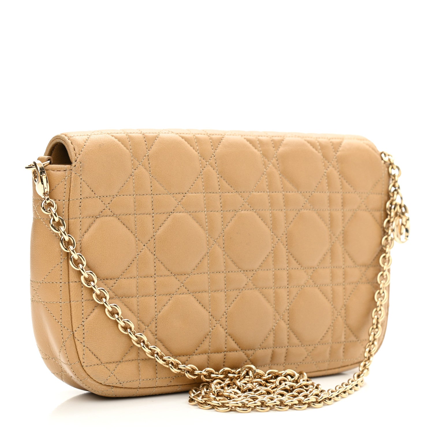 Christian Dior Lambskin Cannage Miss Dior Promenade Pouch Beige 3 of 12