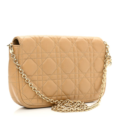 Christian Dior Lambskin Cannage Miss Dior Promenade Pouch Beige 3 of 12