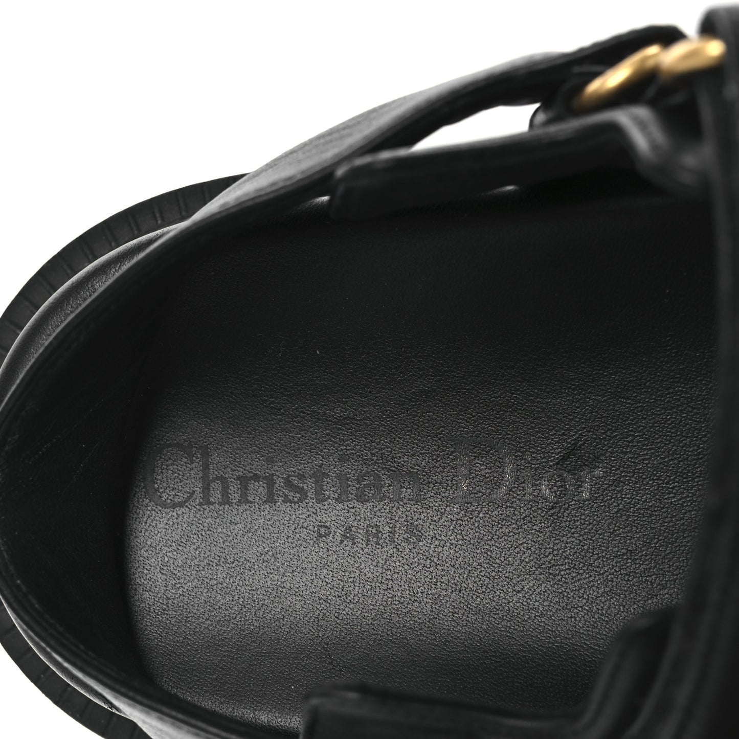 Lambskin Dioract 10mm Sandals 39 Black