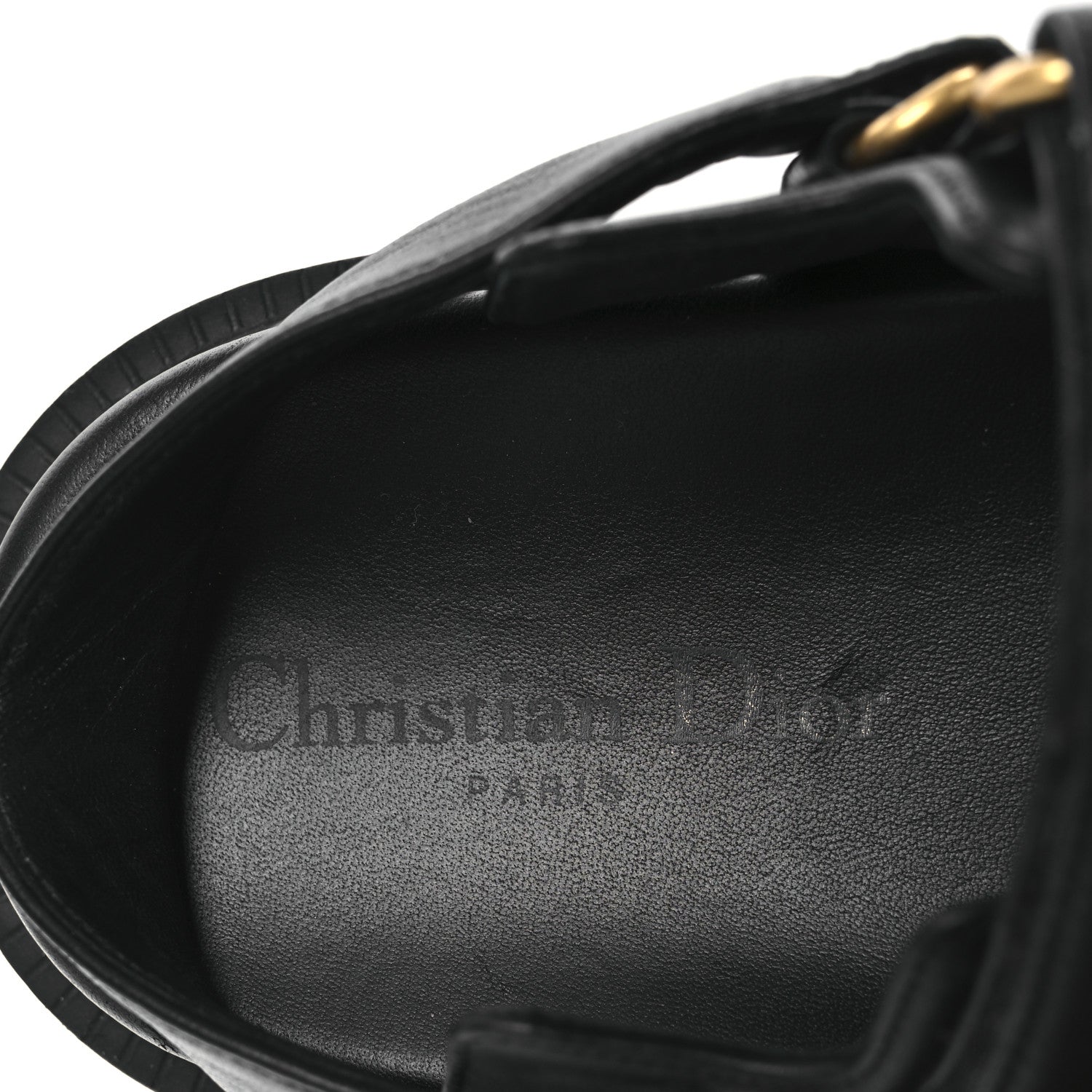 Christian Dior Lambskin Dioract 10mm Sandals 39 Black 9 of 15