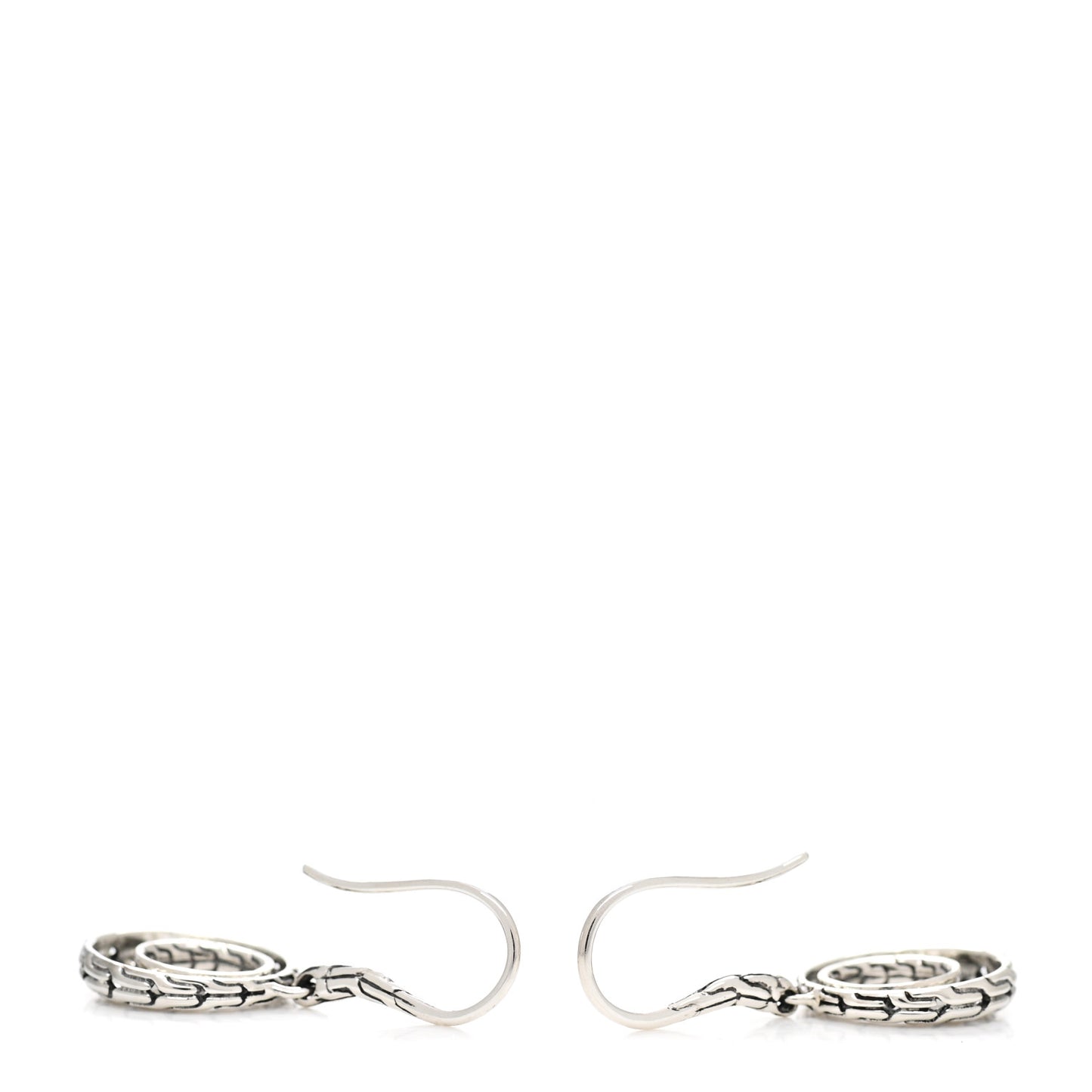 Sterling Silver Classic Chain Filigree Circle Drop Earrings
