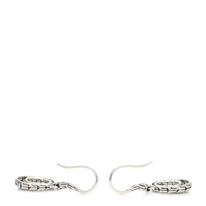 John Hardy Sterling Silver Classic Chain Filigree Circle Drop Earrings 4 of 4