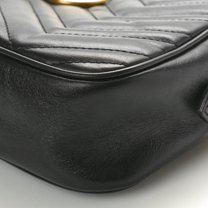 Gucci Calfskin Matelasse Small GG Marmont Chain Shoulder Bag Black 10 of 10
