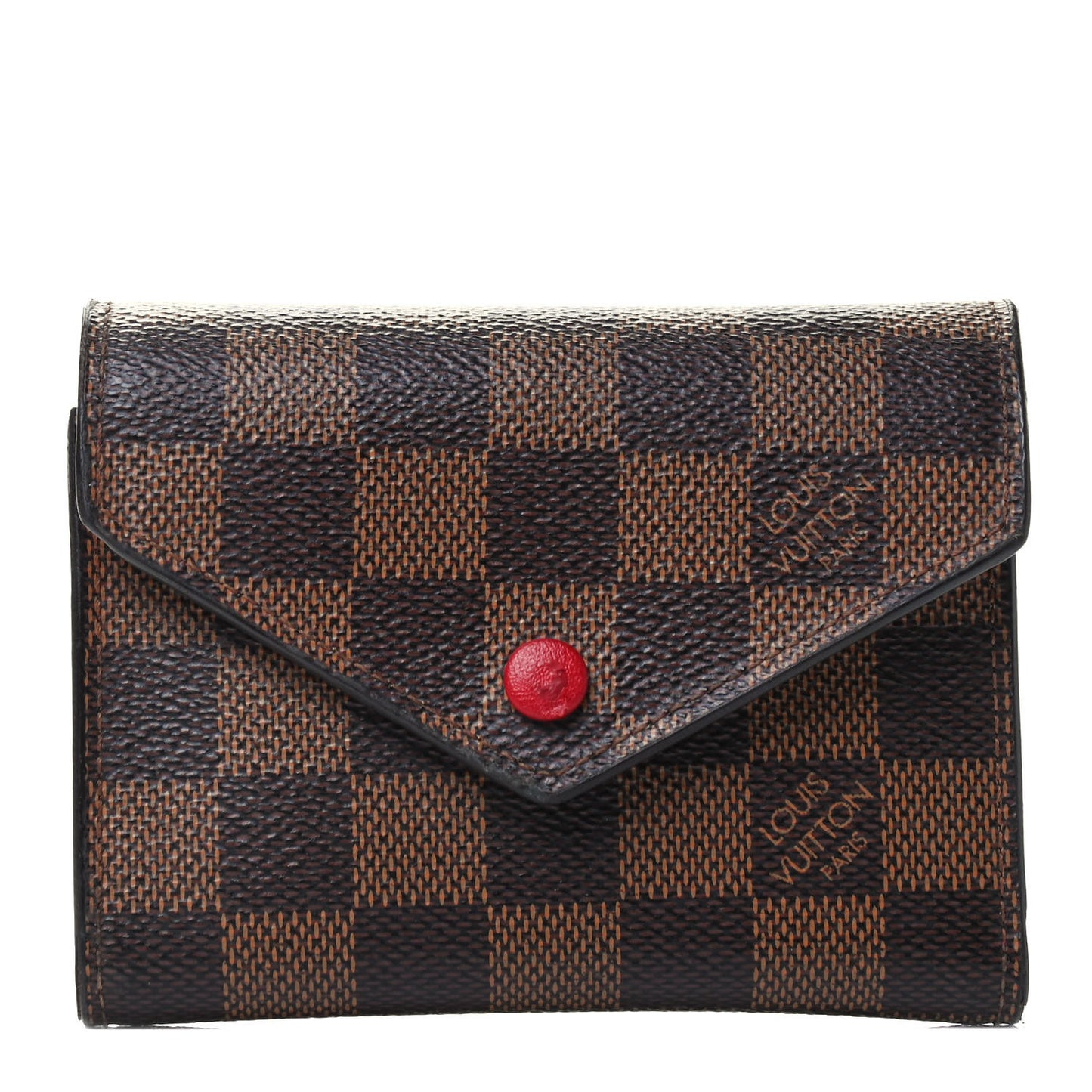 Damier Ebene Victorine Wallet Red