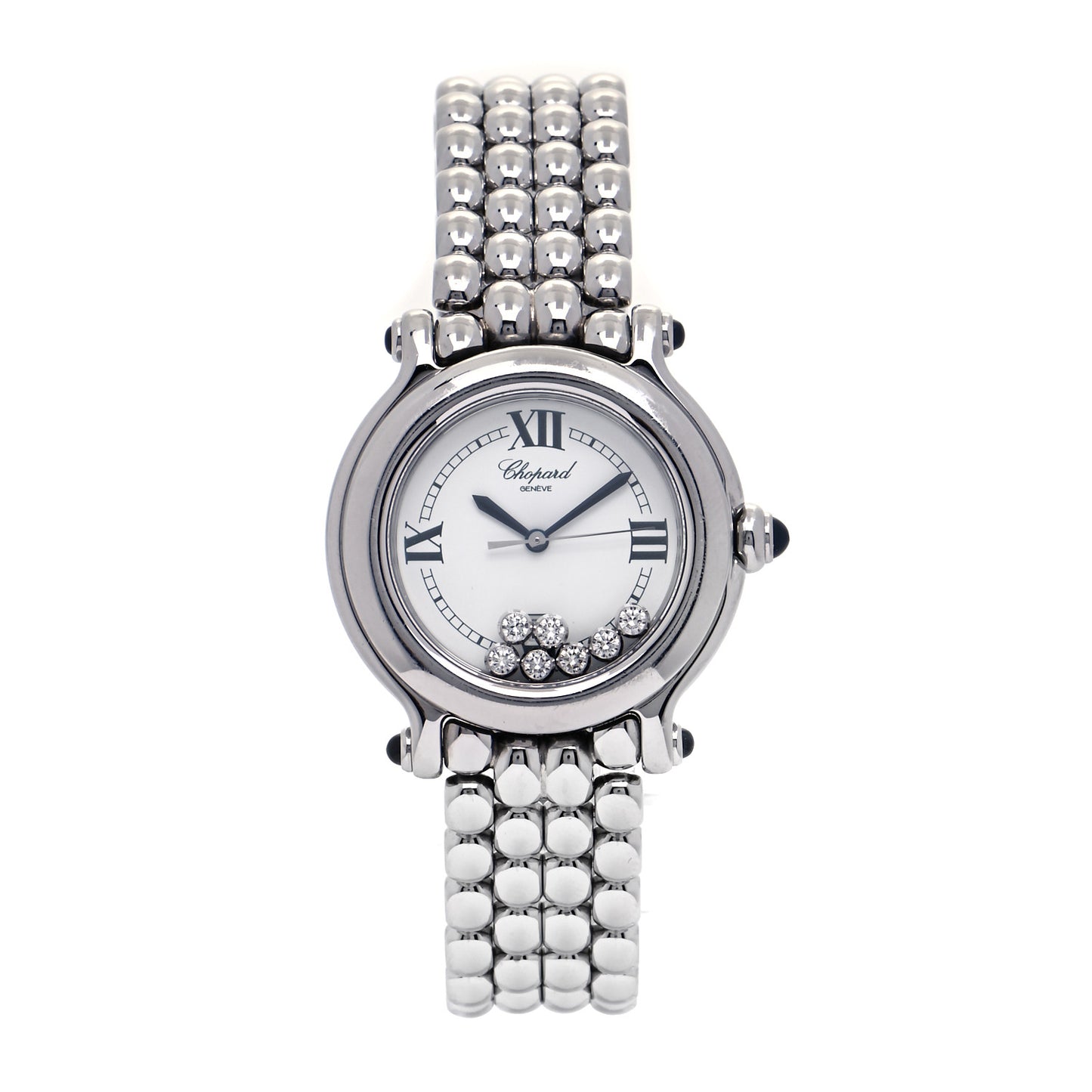 Stainless Steel 7 Diamond 32mm Happy Sport Quartz Watch