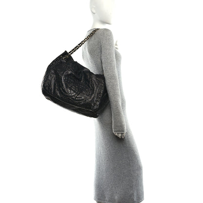 Chanel Vinyl XXL Rock and Chain Flap Black 2 of 15