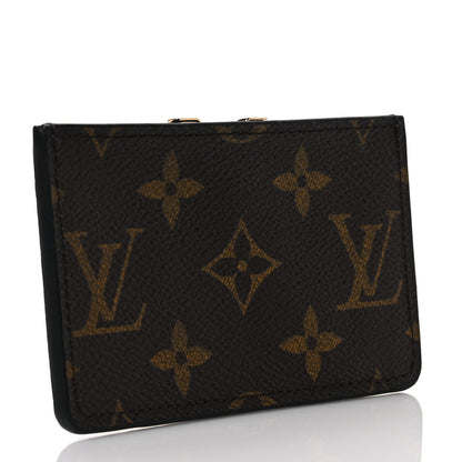 Louis Vuitton Monogram Calfskin Kimono Card Holder Black 3 of 7