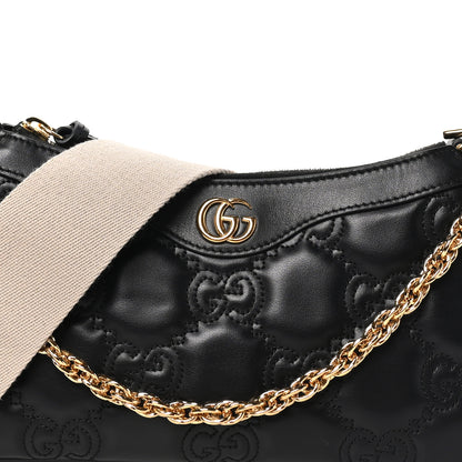 Gucci Calfskin GG Matelasse Chain Handbag Black Natural 7 of 10