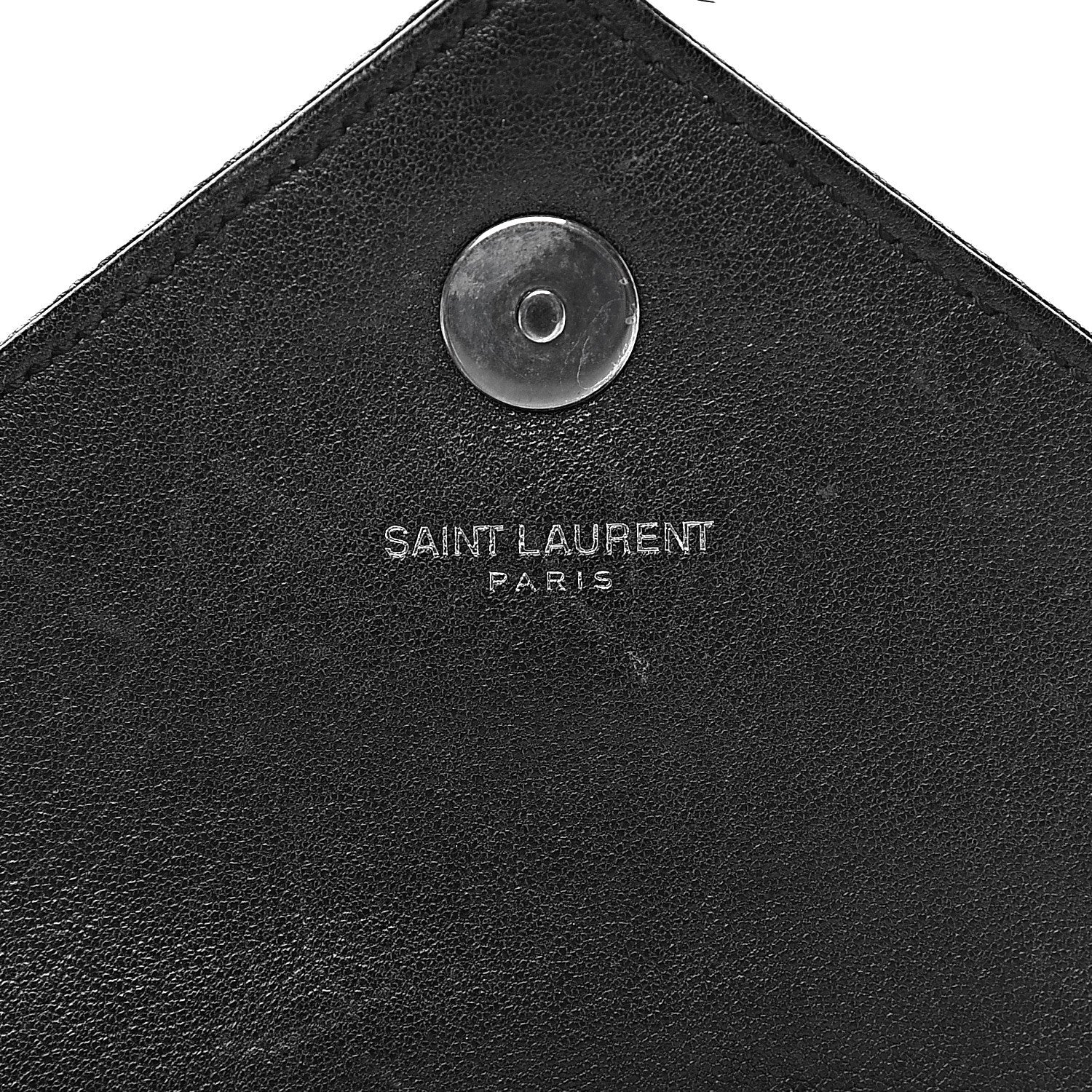Saint Laurent Sheepskin Matelasse Chevron Monogram Classic Baby Chain Bag Black 8 of 16