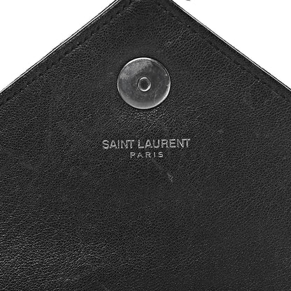 Saint Laurent Sheepskin Matelasse Chevron Monogram Classic Baby Chain Bag Black 8 of 16