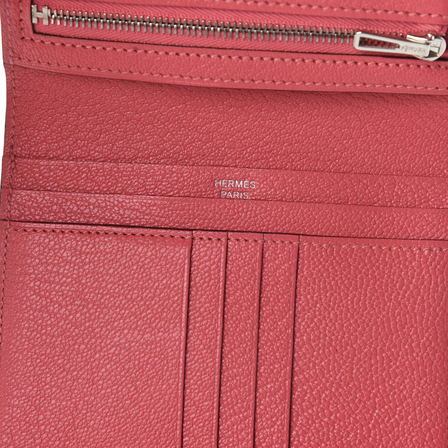 Chevre Mysore Bearn Compact Wallet Rose Lipstick