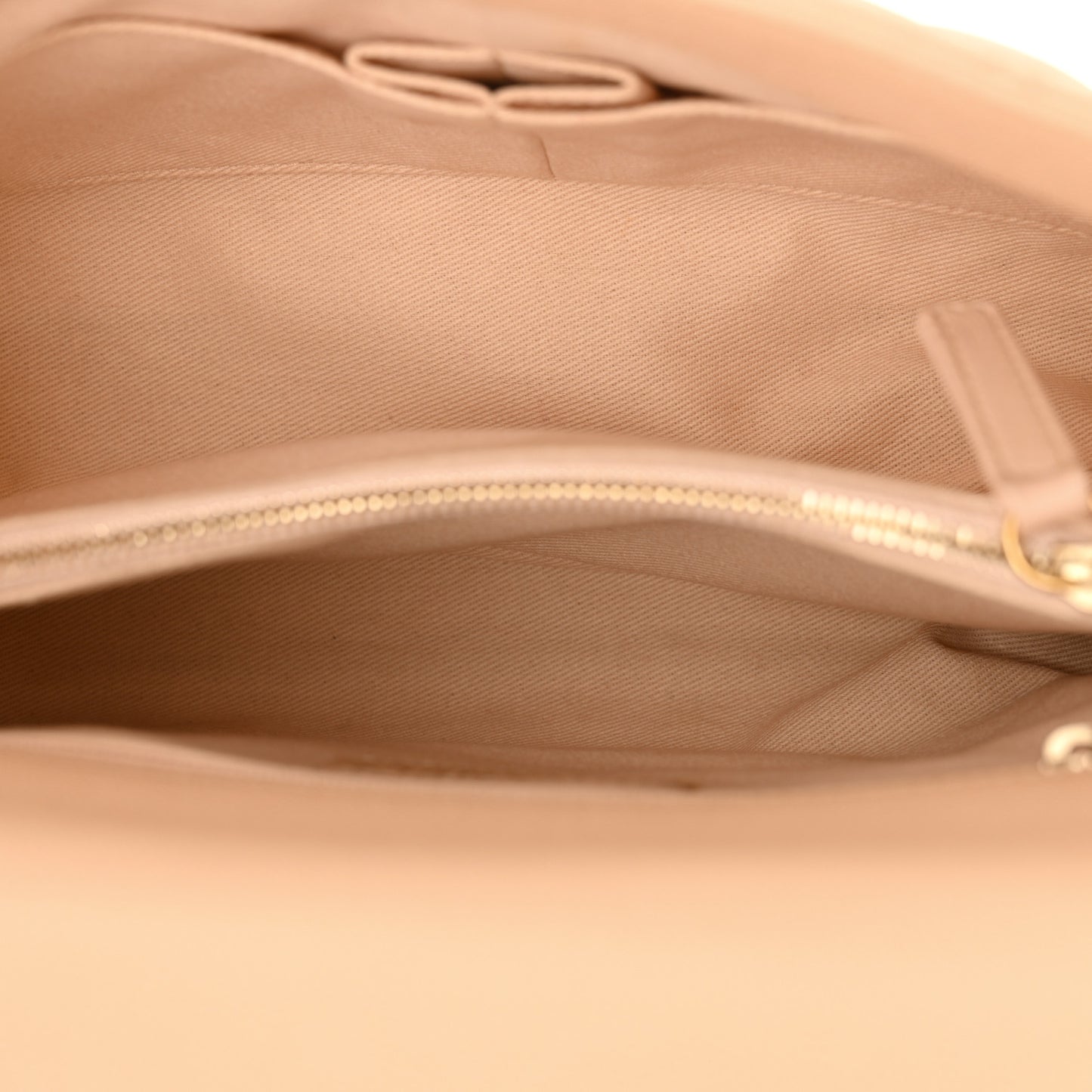 Caviar Quilted Small Coco Handle Flap Beige