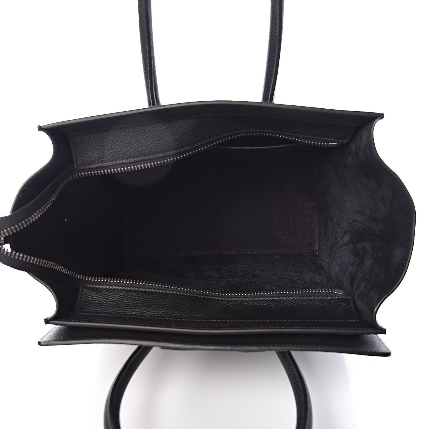 Drummed Calfskin Micro Luggage Black