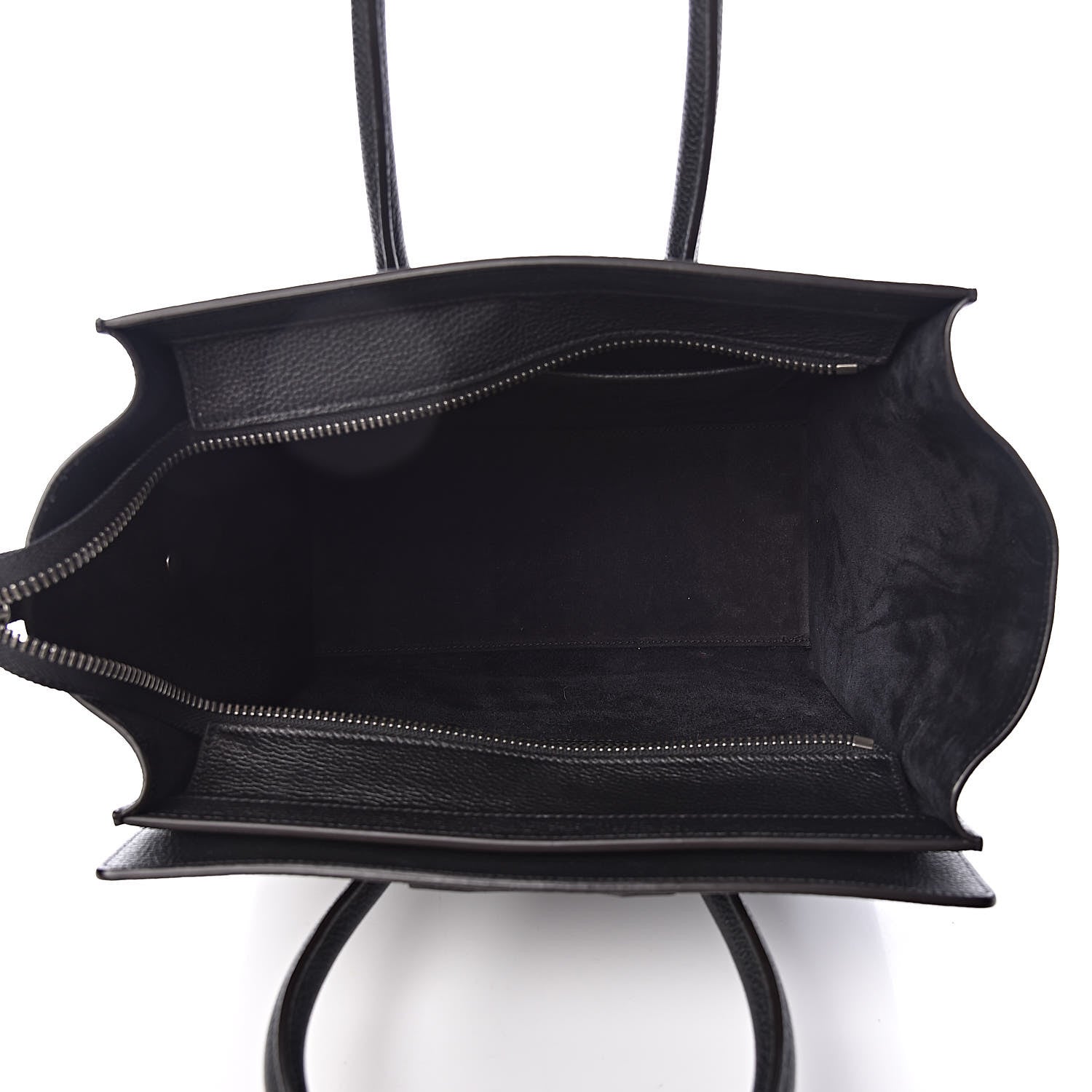 Celine Drummed Calfskin Micro Luggage Black 5 of 10