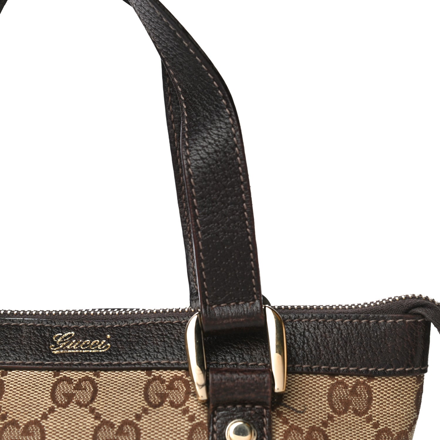 Gucci Monogram Small Abbey Tote Dark Brown 22 of 33