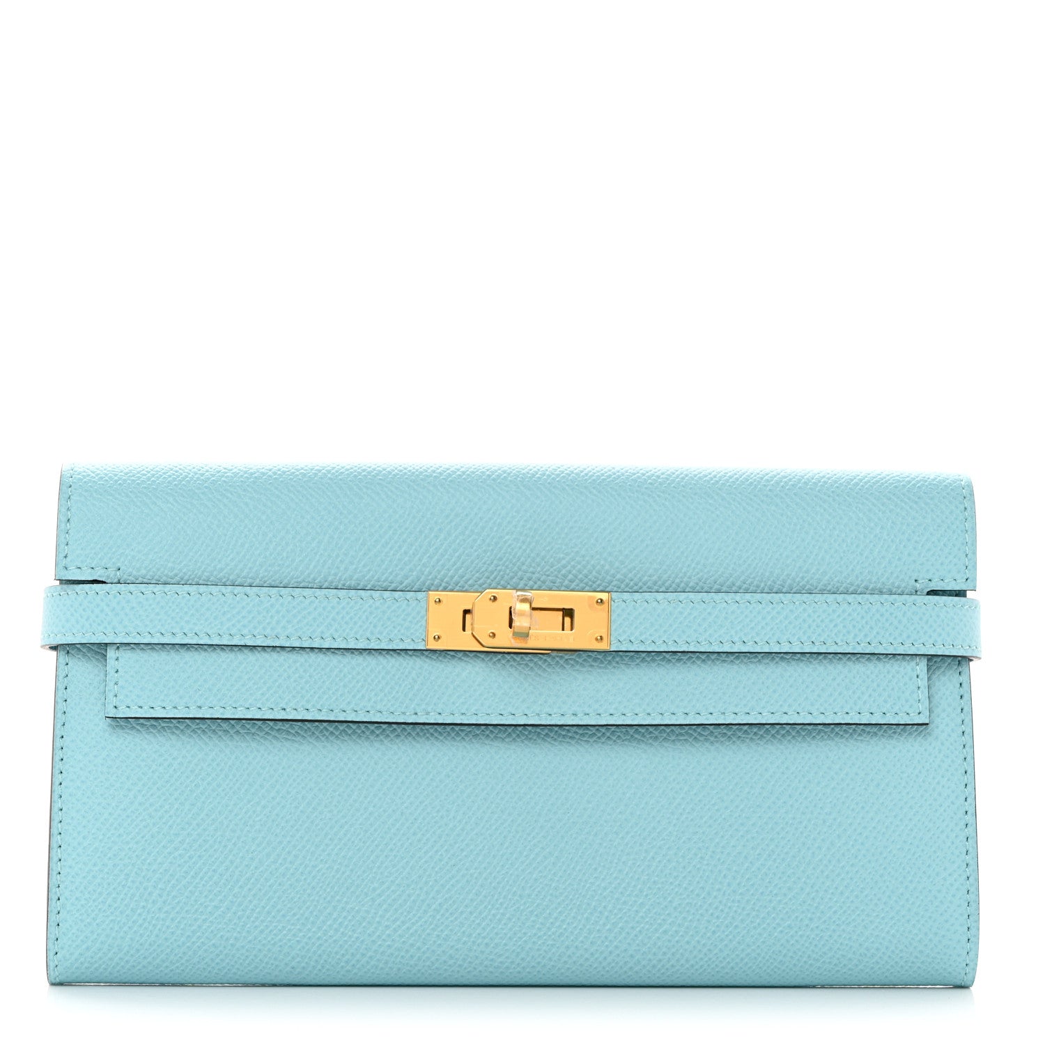 Hermes Epsom Kelly Longue Wallet Bleu Saint Cyr 1 of 9