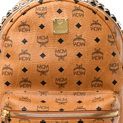 MCM Visetos Crown Stud Medium Stark Backpack Cognac 8 of 18