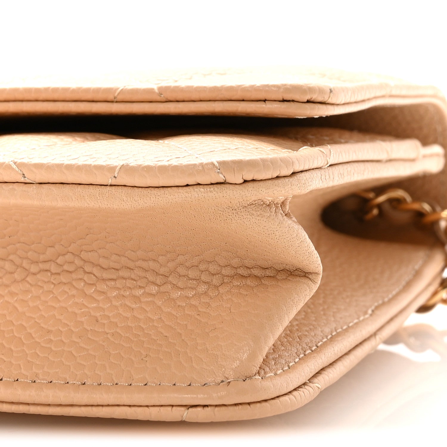 Chanel Caviar Quilted Wallet on Chain WOC Beige 11 of 12