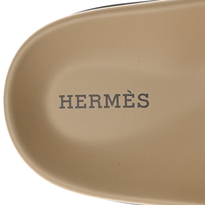 Hermes Suede Goatskin Womens Chypre Sandals 39 Beige Lin 6 of 9