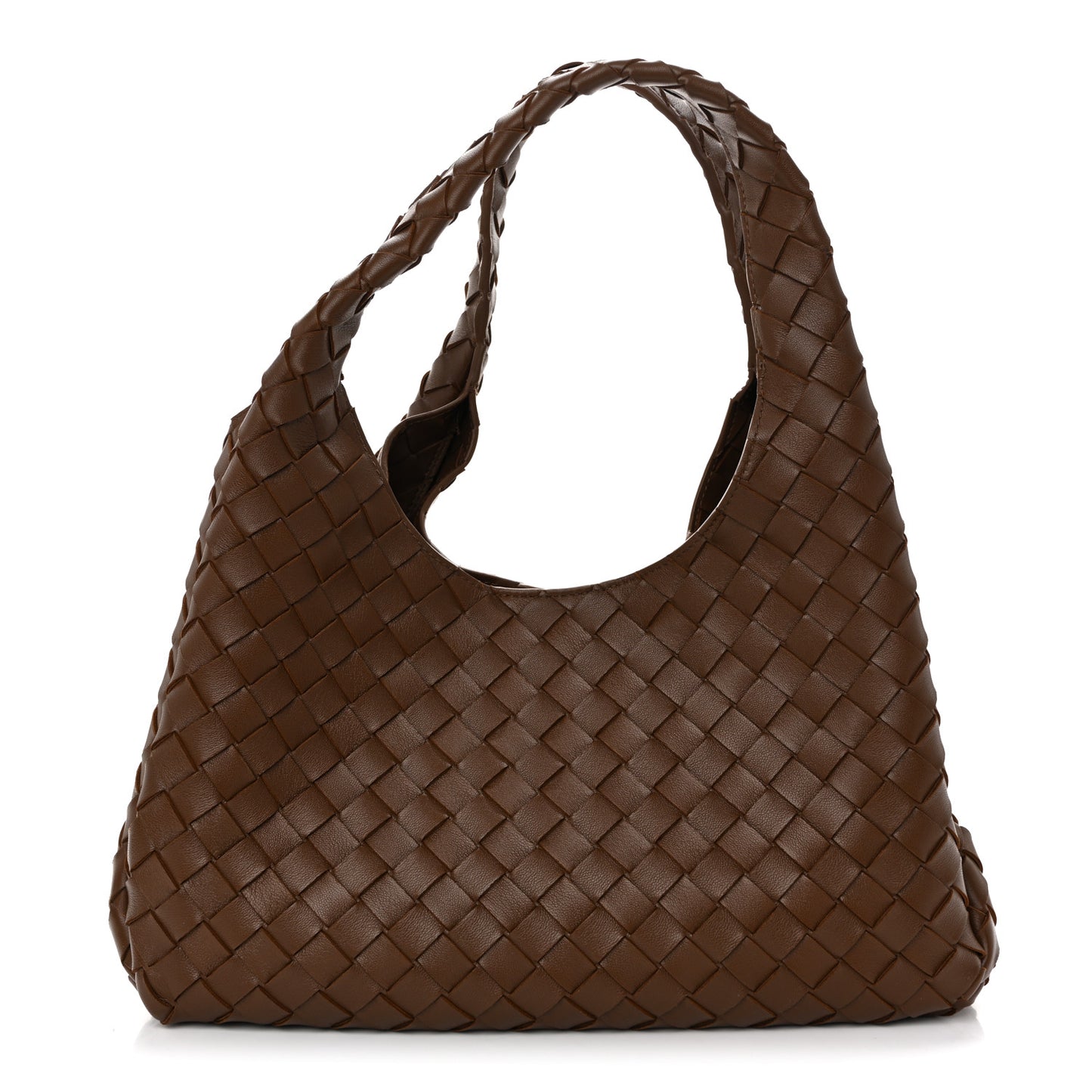 Intrecciato Medium Campana Shoulder Bag Tannin