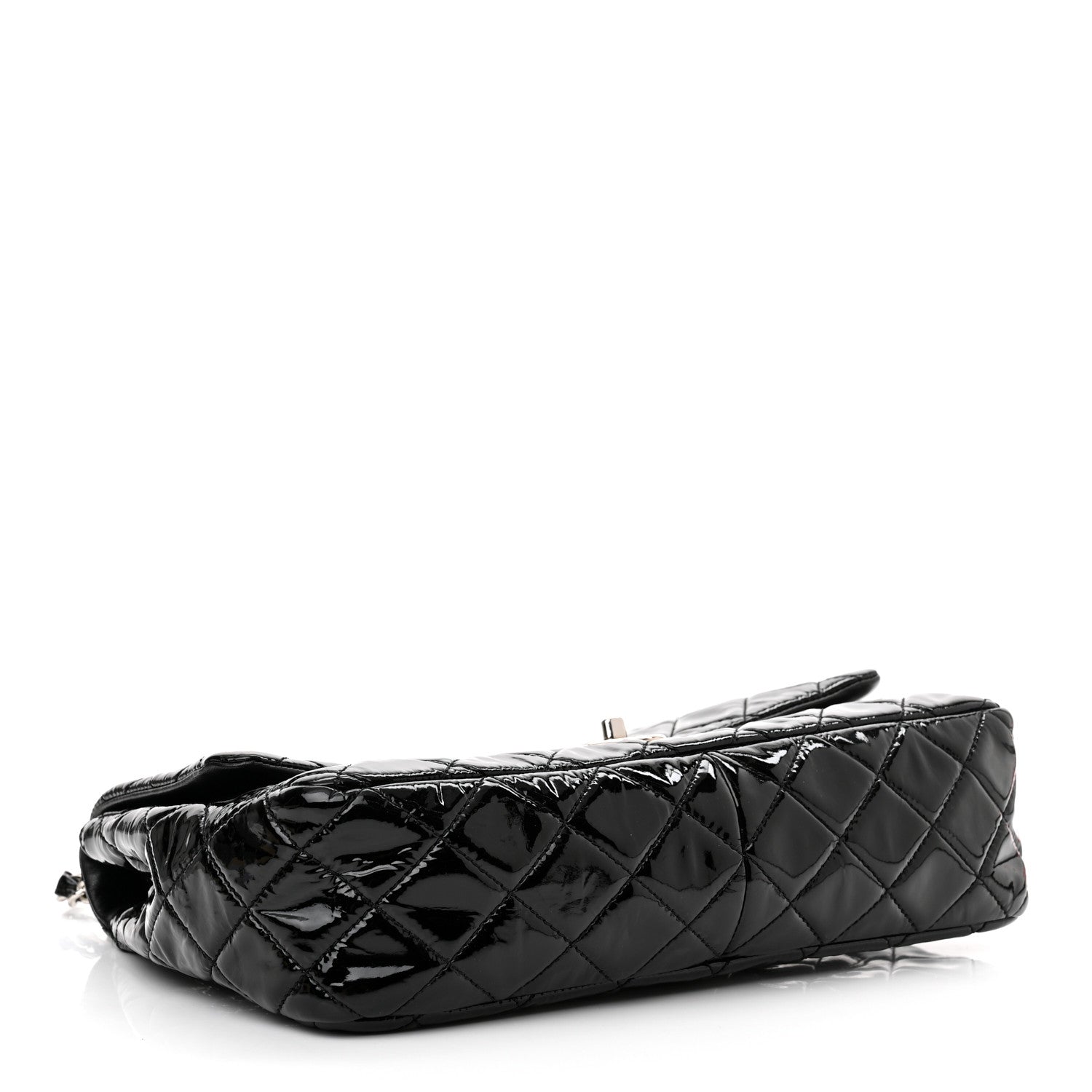 Chanel Patent Quilted Jumbo Single Flap Black 4 of 10