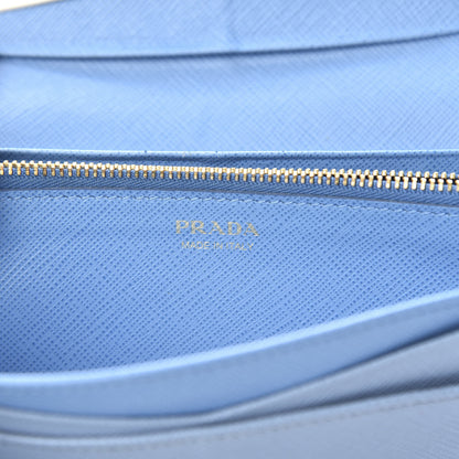 Prada Saffiano Multicolor Continental Flap Wallet Astrale Mare 6 of 16