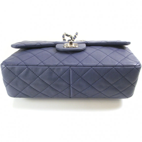 Chanel Caviar JUMBO Classic Flap Blue 4 of 10