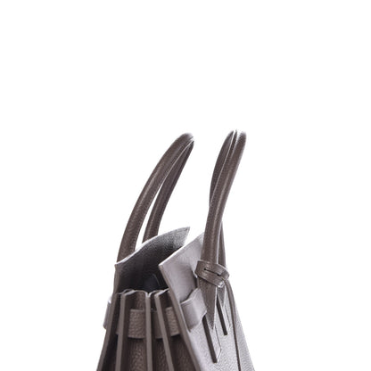 Saint Laurent Grained Calfskin Small Sac De Jour Fog 18 of 26