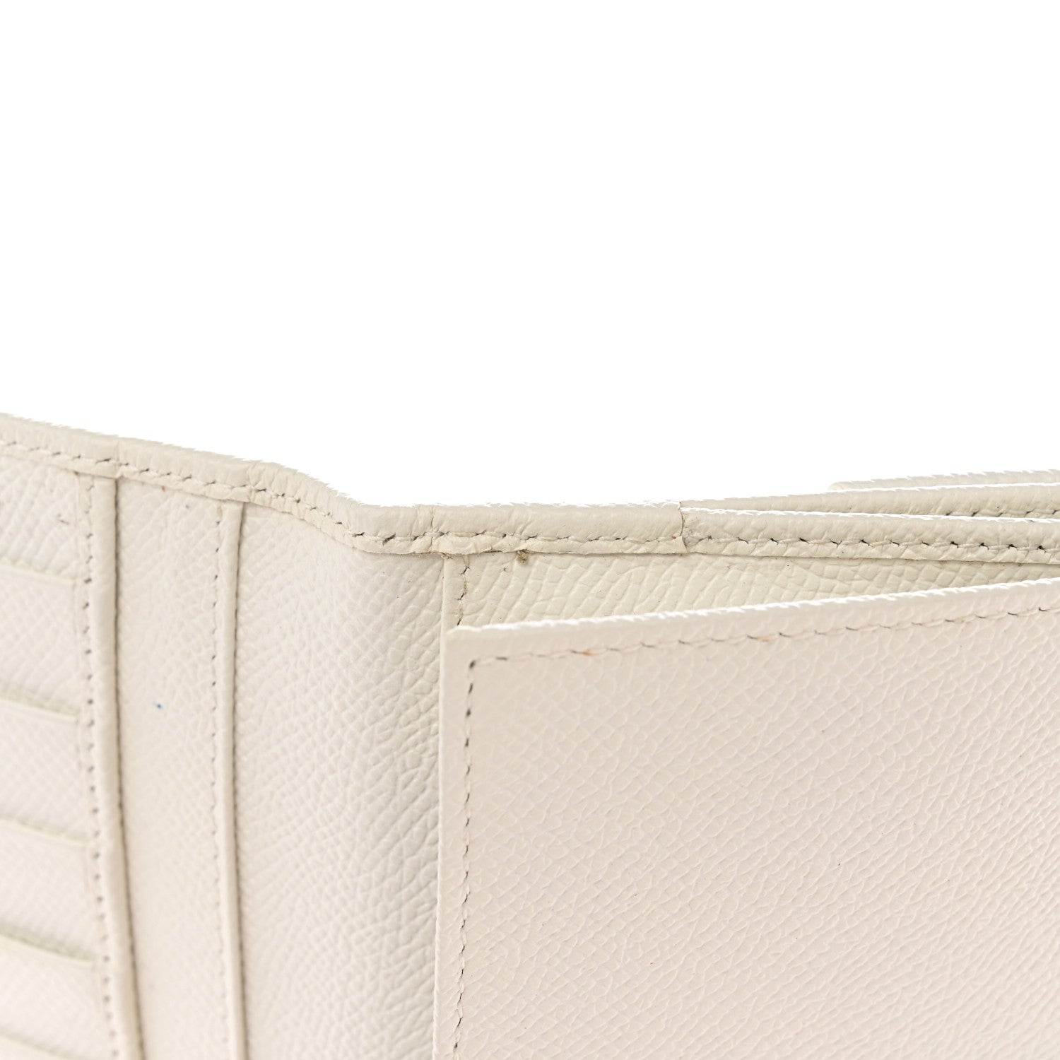 Valentino Garavani Grainy Calfskin Crystal Flap Wallet White 8 of 13