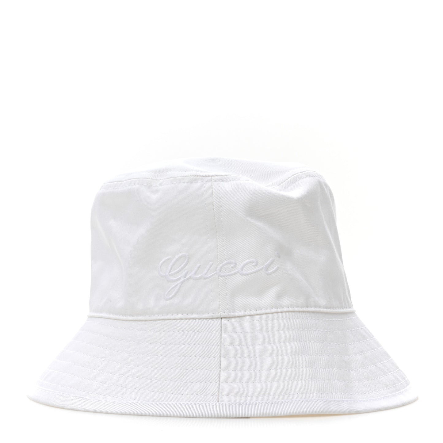 Cotton Logo Cabris Bucket Hat M White
