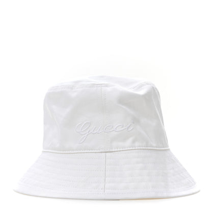 Gucci Cotton Logo Cabris Bucket Hat M White 3 of 9
