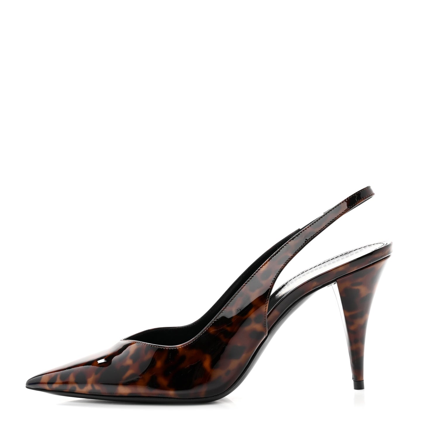 Patent Kiki Tortoise Slingback 85 Pumps 38 Black