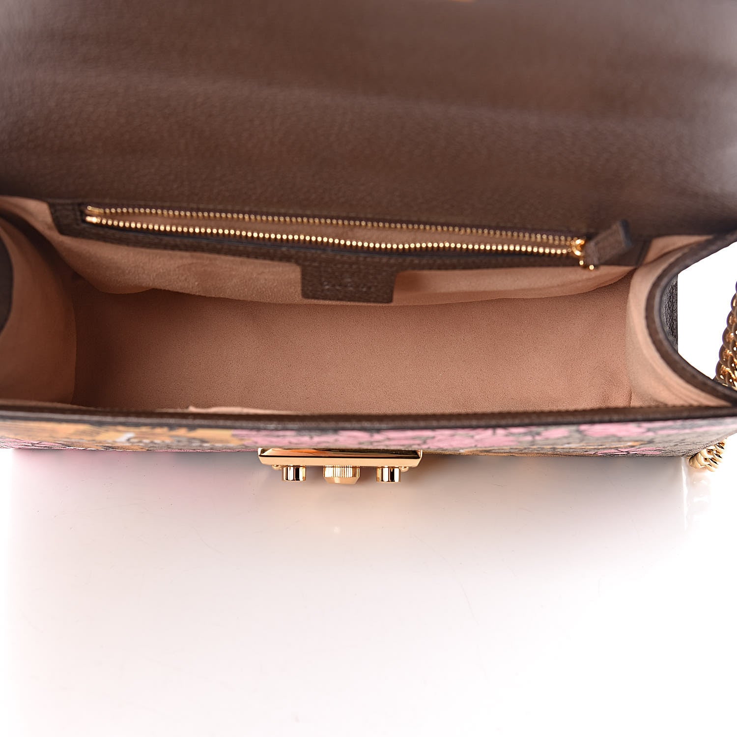 Gucci GG Supreme Monogram Bengal Medium Padlock Shoulder Bag Beige Pink 5 of 11