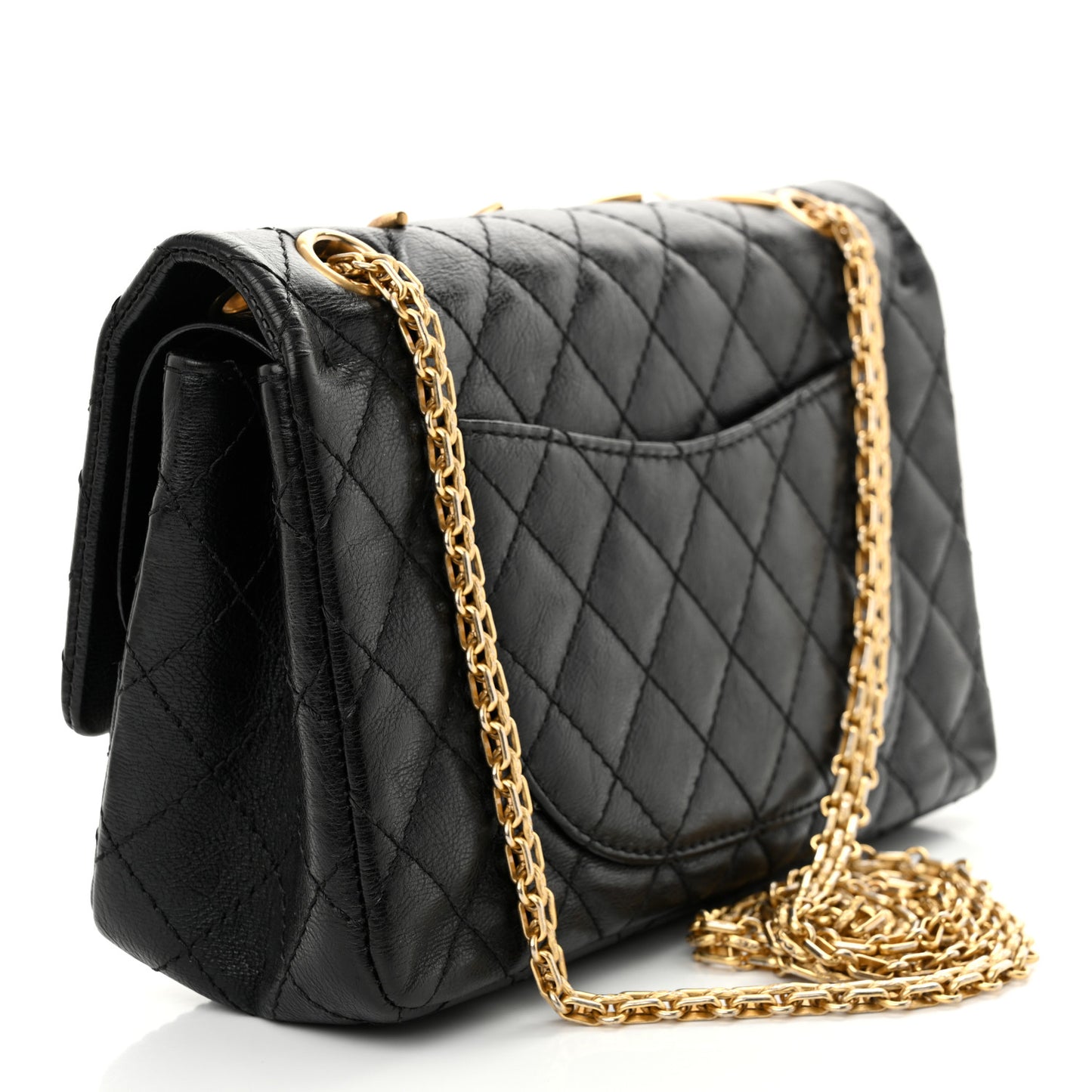 Calfskin Quilted Spoon Charms Brasserie 2.55 Reissue 225 Flap Black