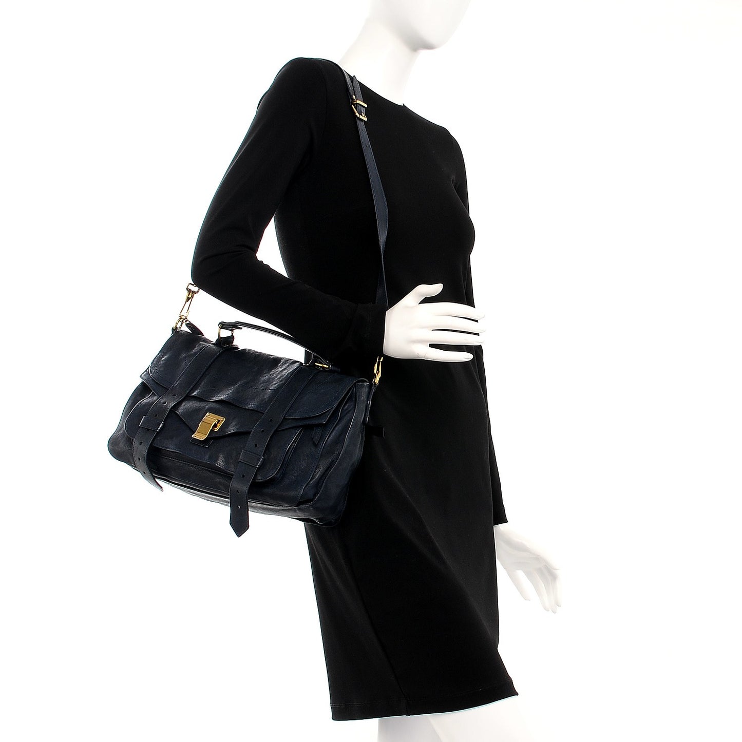 Lambskin Medium PS1 Satchel Navy