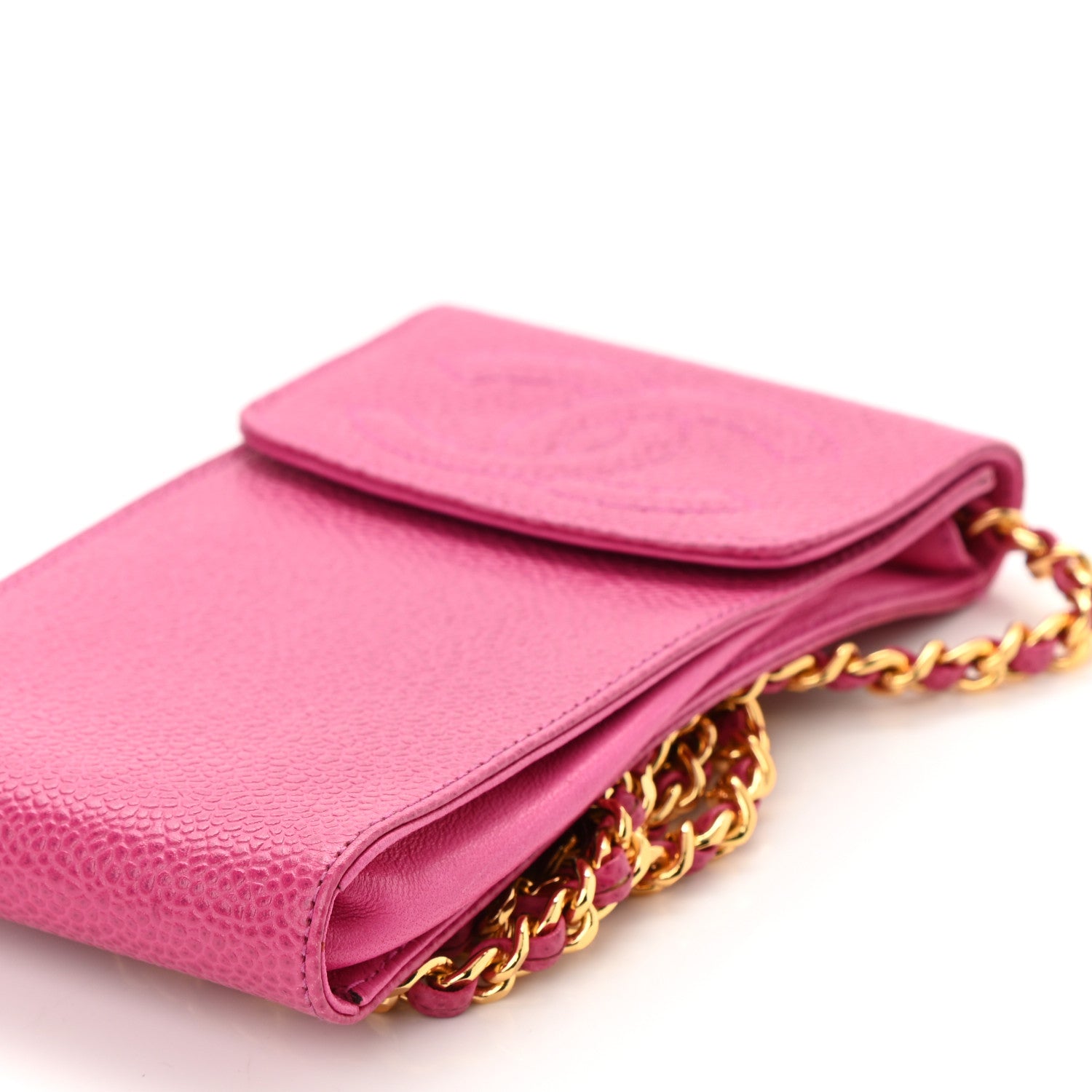 Chanel Caviar CC Phone Holder Crossbody Pink 10 of 11