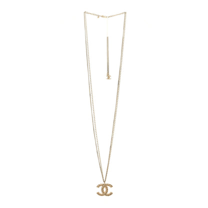 Chanel CC Long Chain Multi Strand Necklace Gold 3 of 5