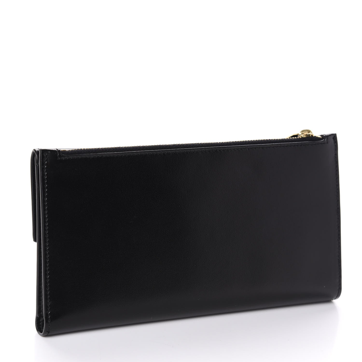Saint Laurent Smooth Shiny Calfskin Monogram Uptown Wallet Black 3 of 8