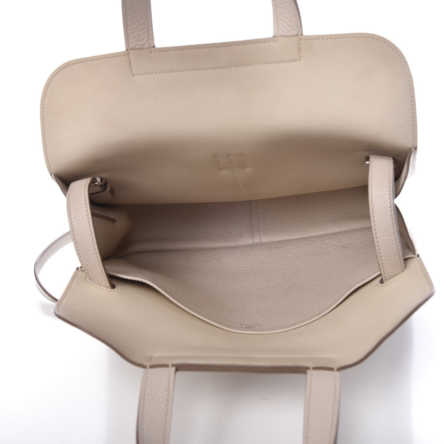 Hermes Taurillon Clemence Halzan 31 GM Craie 6 of 16