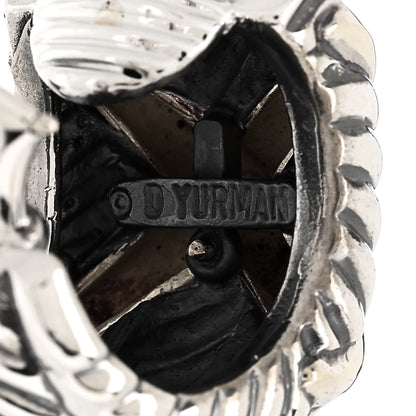 David Yurman Sterling Silver 14K Yellow Gold Cable Classics X Clip On Earrings 4 of 5