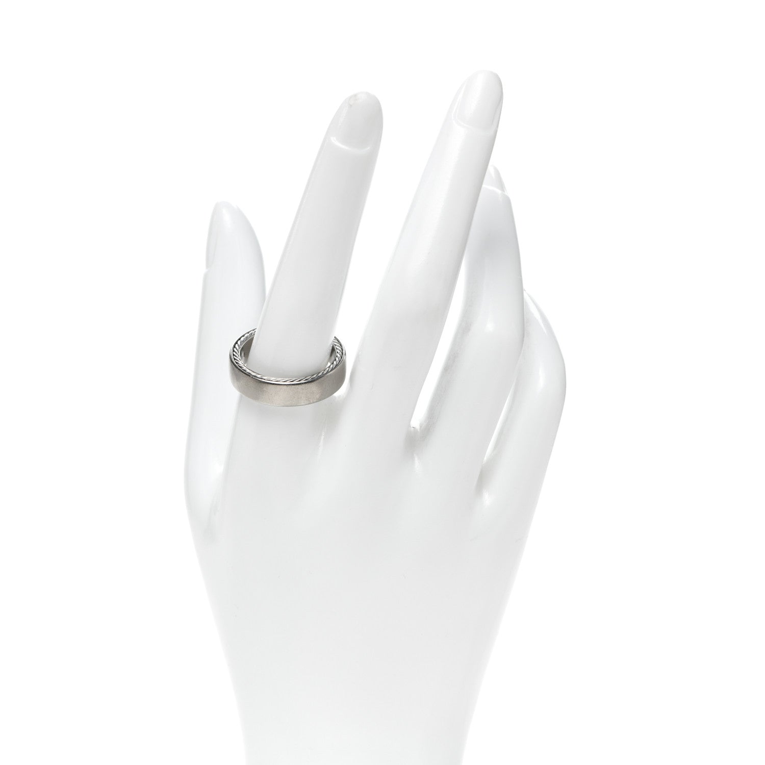 David Yurman Titanium Sterling Silver 6mm Streamline Band Ring 62 10 2 of 5