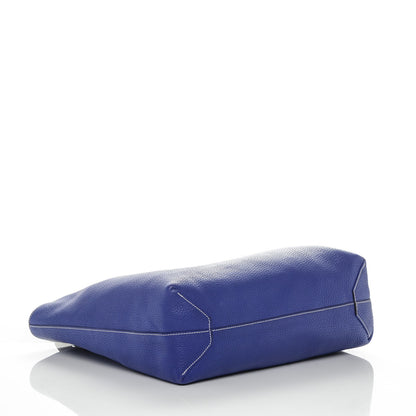 Hermes Taurillon Clemence Double Sens 45 Reversible Tote Graphite Bleu Electrique 7 of 9
