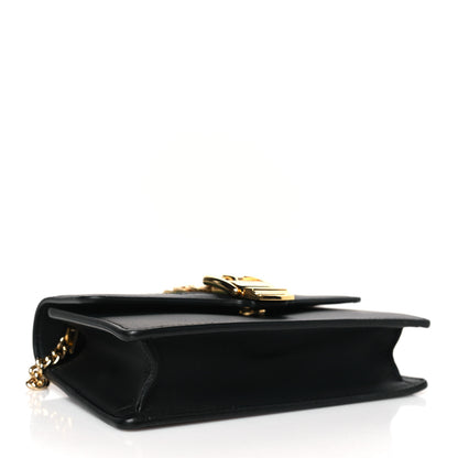 Gucci Calfskin Super Mini Sylvie Chain Shoulder Bag Black 4 of 9
