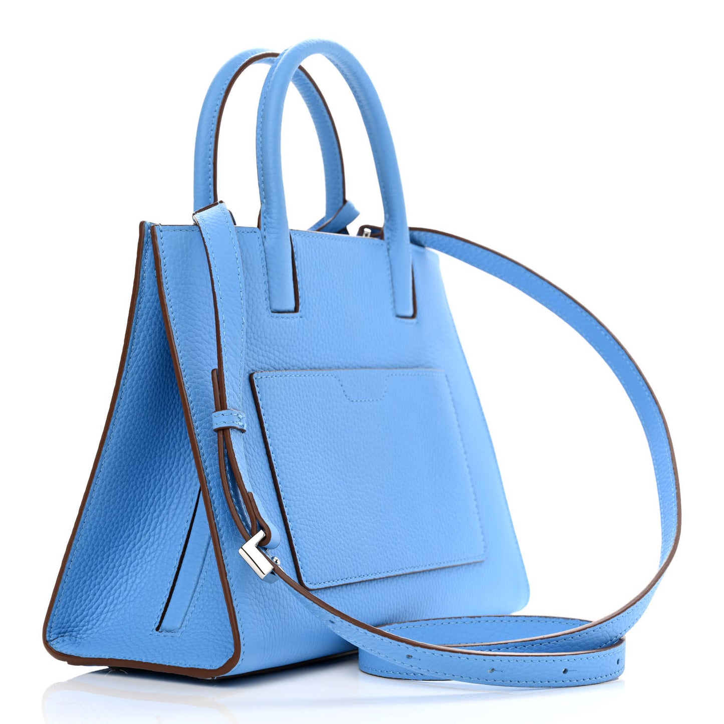 Grainy Calfskin Mini Frances Tote Bright Sky Blue