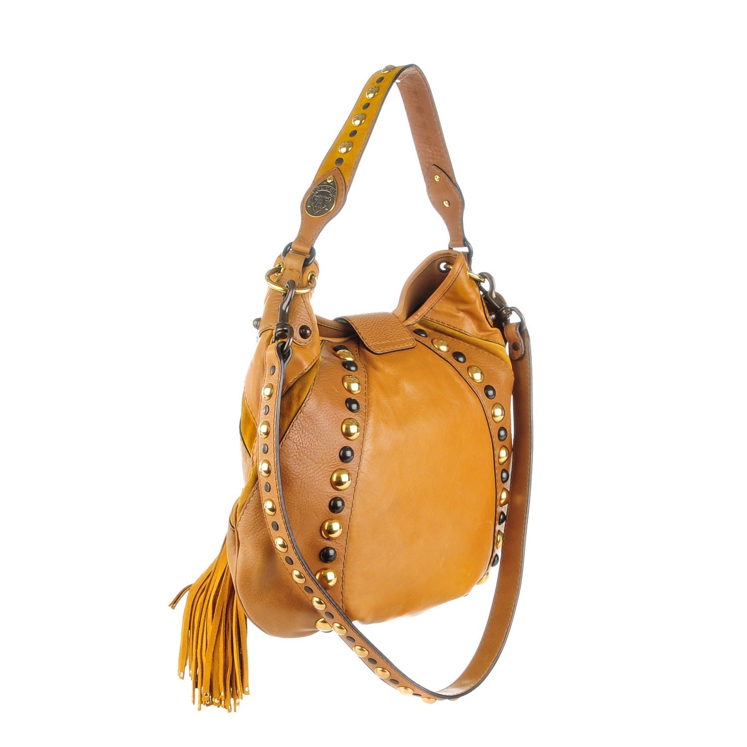 Gucci Calfskin Suede Fringe Babouska Hobo 3 of 7