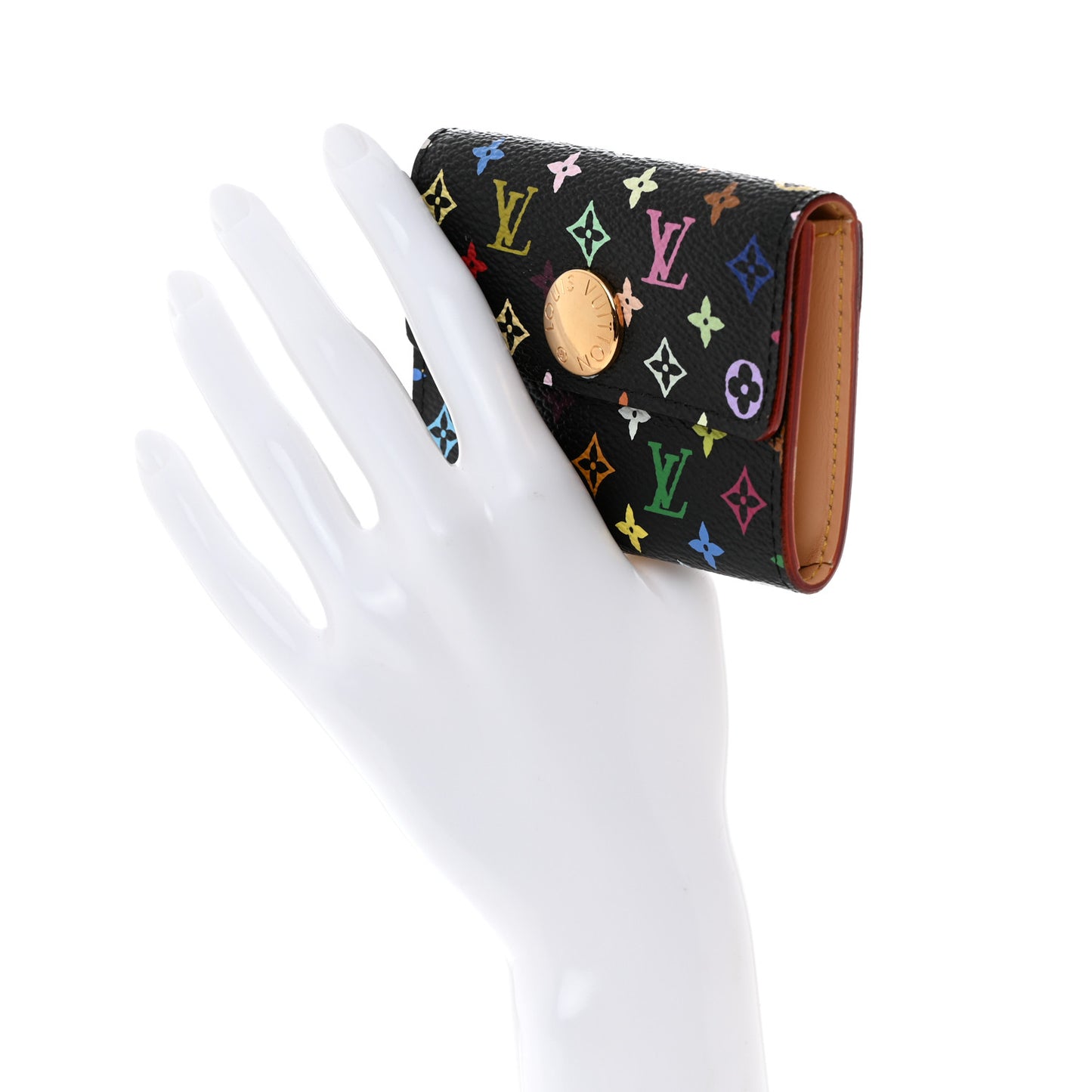 Monogram Multicolor Business Card Holder Black