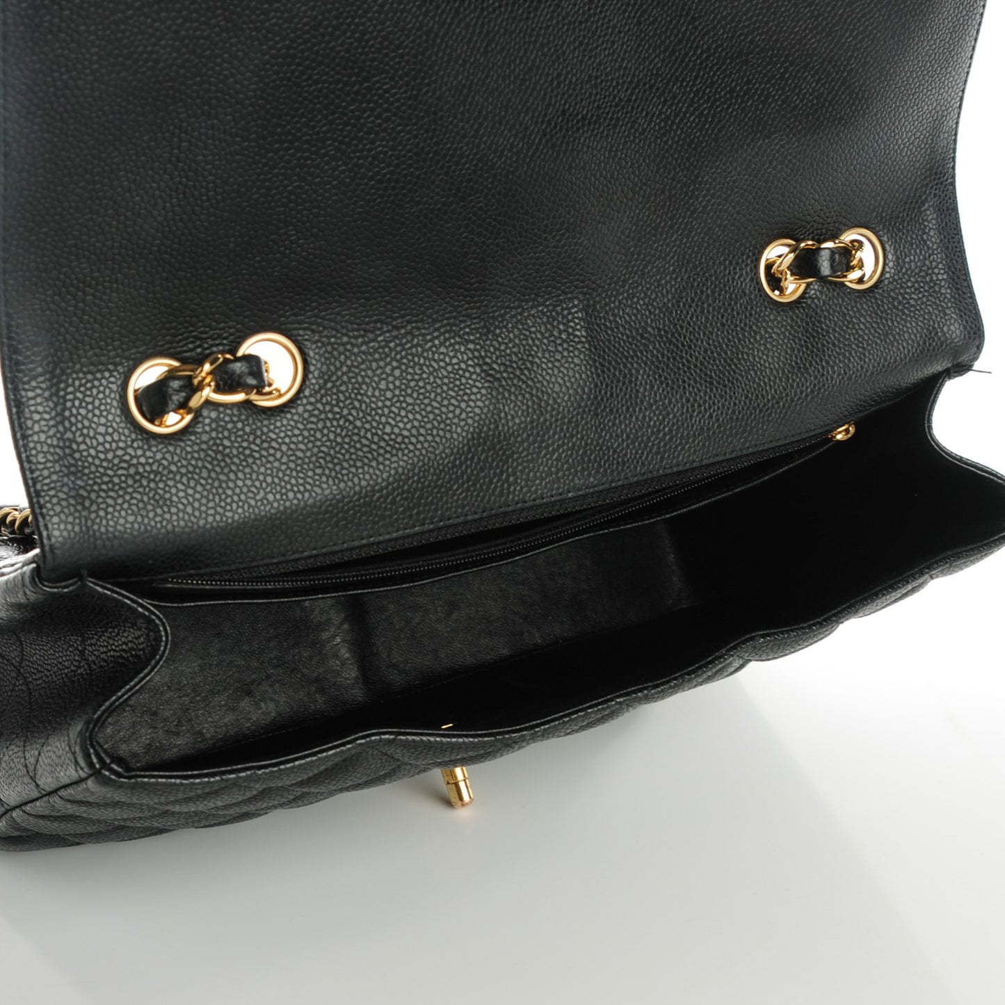 Caviar Quilted Jumbo Single Flap Black