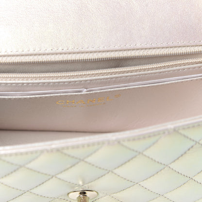 Chanel Iridescent Lambskin Quilted Mini Rectangular Flap Ivory 8 of 11
