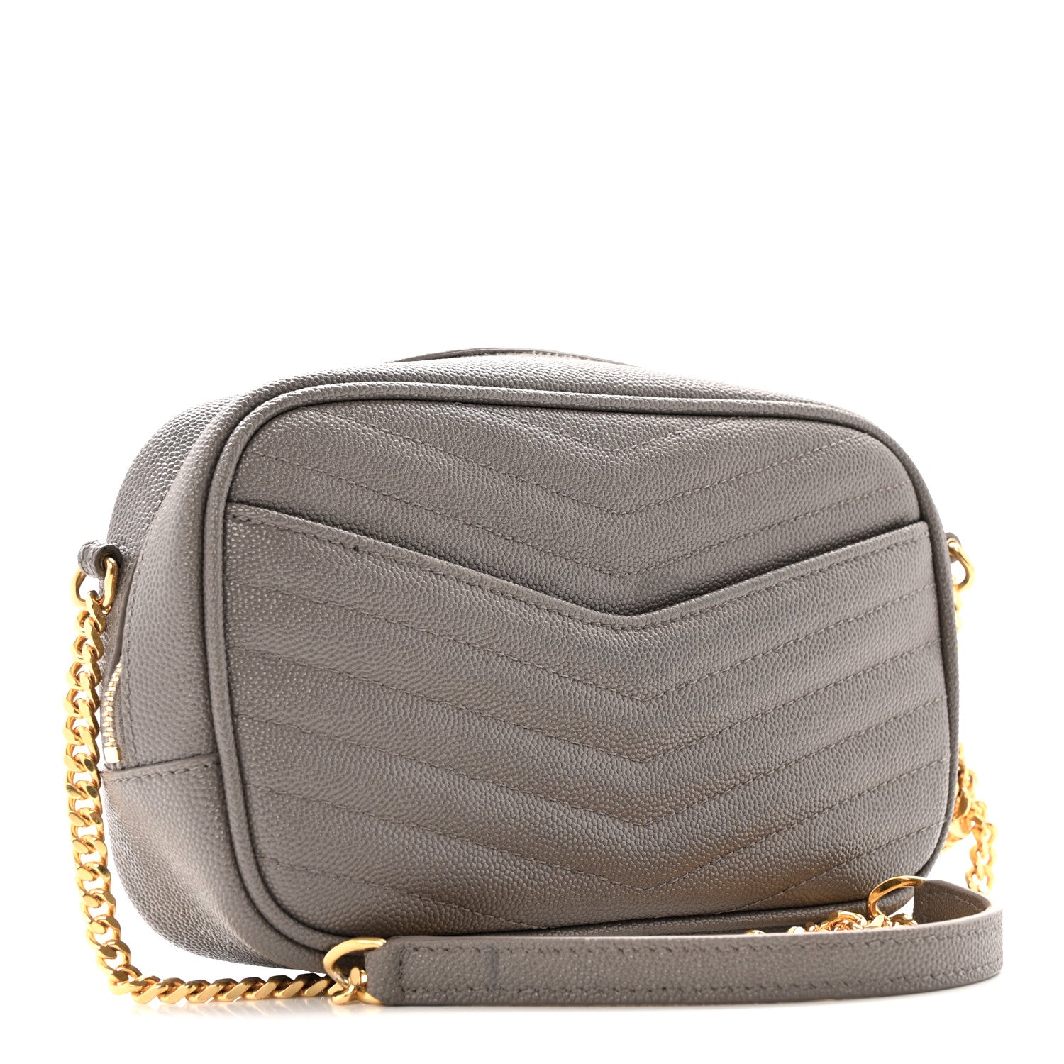 Saint Laurent Grain De Poudre Matelasse Monogram Mini Lou Camera Bag Fog 3 of 13